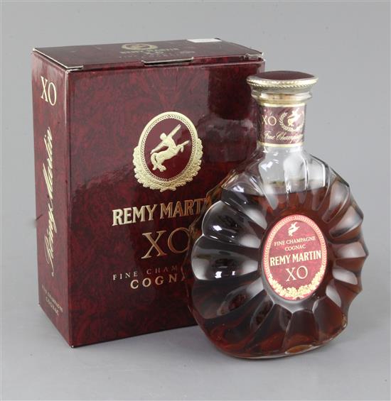 A boxed Remy Martin XO Fine Champagne Cognac.